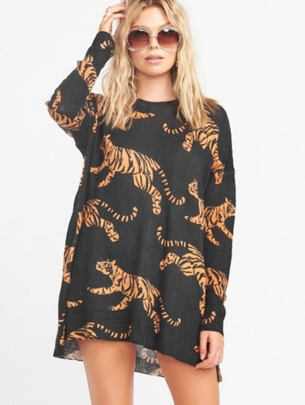 Show Me Your Mumu Bonfire Tossed Tiger Sweater